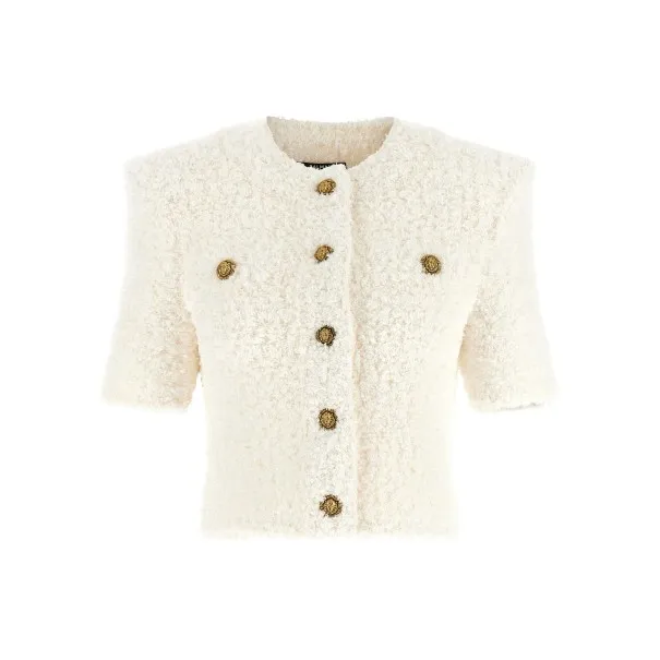 Balmain Cardigan Tweed Plumetis - BALMAIN
