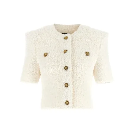 Balmain Cardigan Tweed Plumetis - BALMAIN
