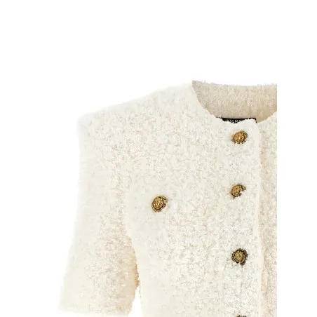 Balmain Cardigan Tweed Plumetis - BALMAIN