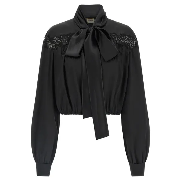 Saint Laurent Lace Silk Shirt - Yves Saint Laurent