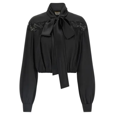 Saint Laurent Lace Silk Shirt - Yves Saint Laurent