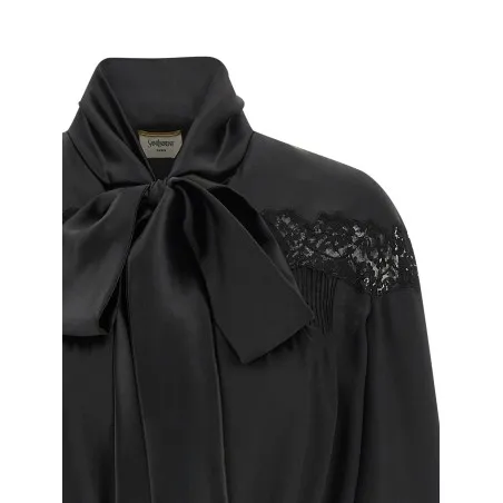 Saint Laurent Lace Silk Shirt - Yves Saint Laurent