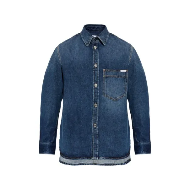 Givenchy Logo Patch Denim Shirt - GIVENCHY