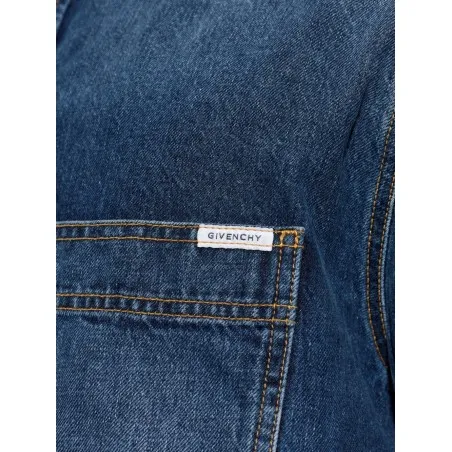 Givenchy Logo Patch Denim Shirt - GIVENCHY