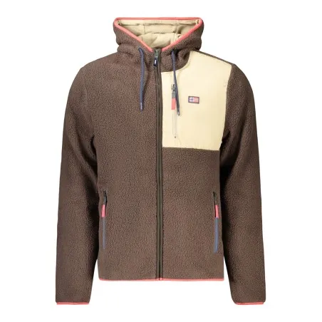 SWEAT-SHIRT MARRON À FERMETURE ÉCLAIR POUR HOMME NORVÈGE 1963 - NORWAY 1963