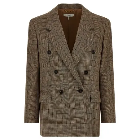 Chloé Check Double-breasted Blazer - CHLOE