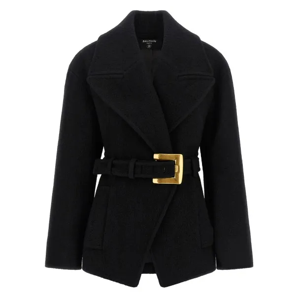 Balmain Anthem Belted Caban - BALMAIN