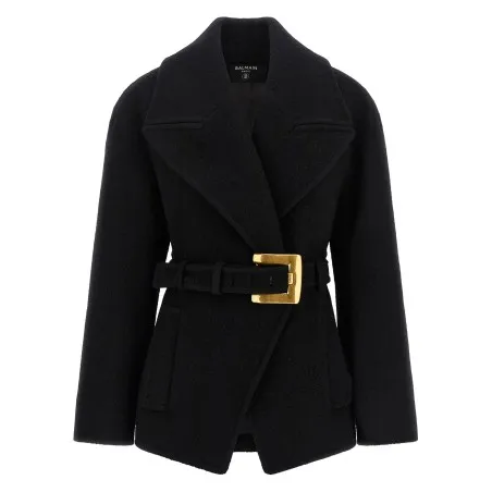 Balmain Anthem Belted Caban - BALMAIN