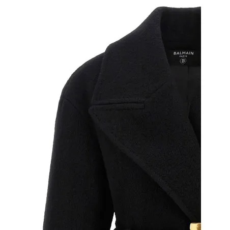 Balmain Anthem Belted Caban - BALMAIN
