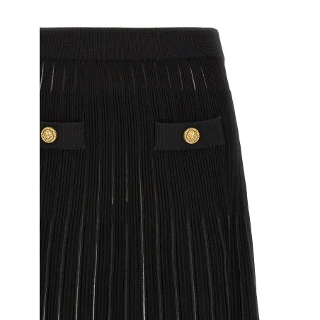 Balmain Pleated Skirt - BALMAIN