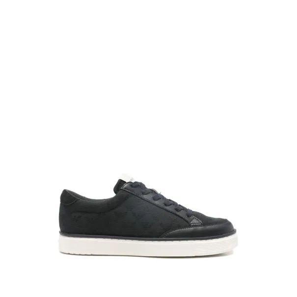 Emporio Armani Jacquard sneakers with an all-over eagle - Emporio Armani