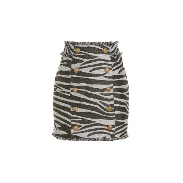 Balmain Lurex Zebra Skirt - BALMAIN