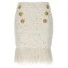 Balmain Fringed Tweed Skirt - BALMAIN
