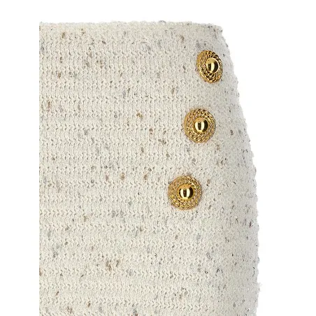 Balmain Fringed Tweed Skirt - BALMAIN