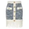 Balmain Fringed Tweed Skirt - BALMAIN