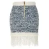 Balmain Fringed Tweed Skirt - BALMAIN
