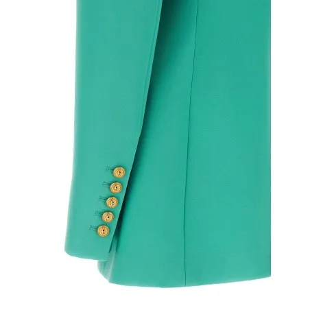 Balmain Logo Button Double-breasted Blazer - BALMAIN