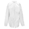 Balenciaga Asymmetric Shirt With Logo Embroidery - BALENCIAGA