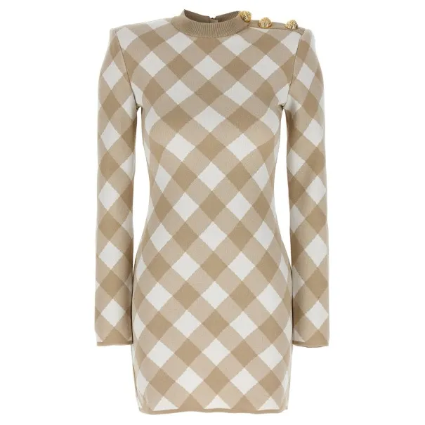 Balmain Vichy Dress - BALMAIN