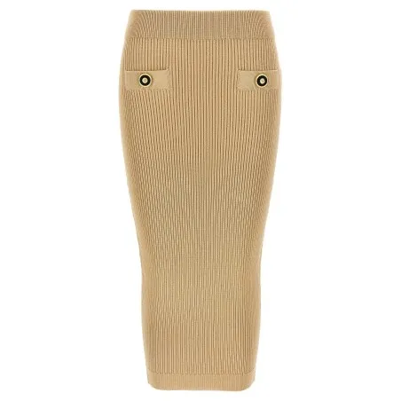 Balmain Ribbed Midi Skirt - BALMAIN