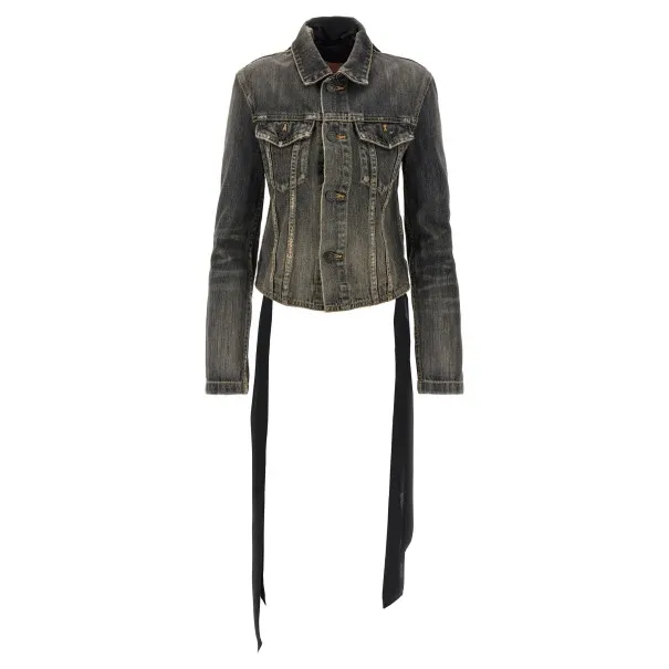 Balenciaga Lace Up Denim Jacket - BALENCIAGA