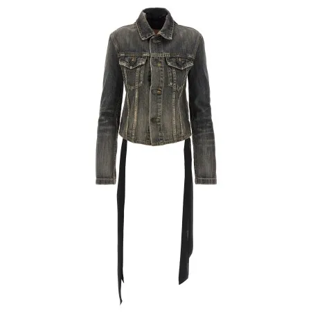 Balenciaga Lace Up Denim Jacket - BALENCIAGA