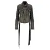Balenciaga Lace Up Denim Jacket - BALENCIAGA