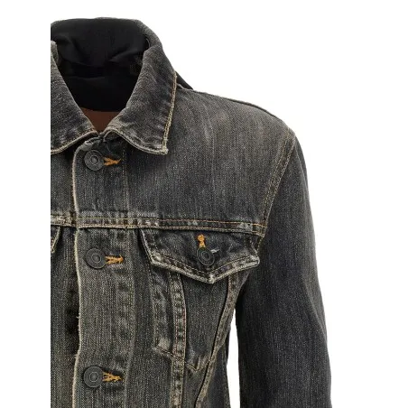 Balenciaga Lace Up Denim Jacket - BALENCIAGA