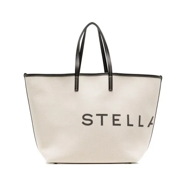 Stella McCartney Logo canvas tote bag - 