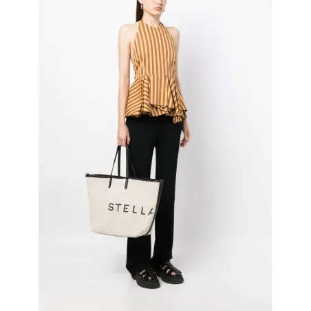 Stella McCartney Logo canvas tote bag - 