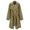 Balenciaga Draped Neck Trench Coat - BALENCIAGA