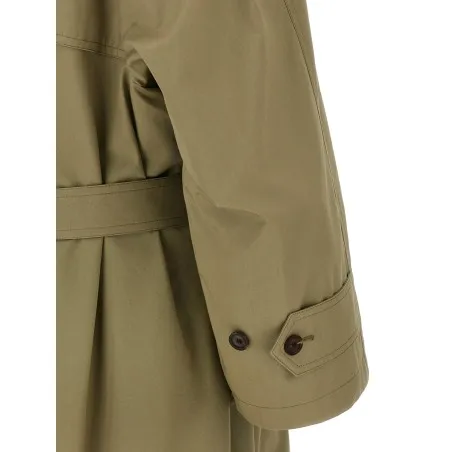 Balenciaga Draped Neck Trench Coat - BALENCIAGA