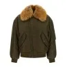 Saint Laurent Removable Shearling Neck Bomber Jacket - Yves Saint Laurent
