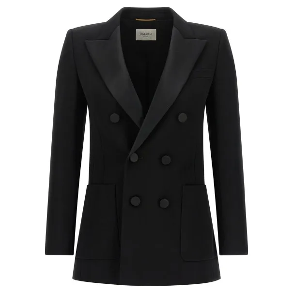 Saint Laurent Satin Lapel Blazer - Yves Saint Laurent