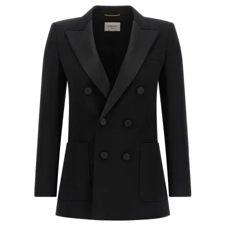 Saint Laurent Satin Lapel Blazer - Yves Saint Laurent