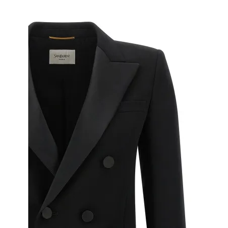 Saint Laurent Satin Lapel Blazer - Yves Saint Laurent