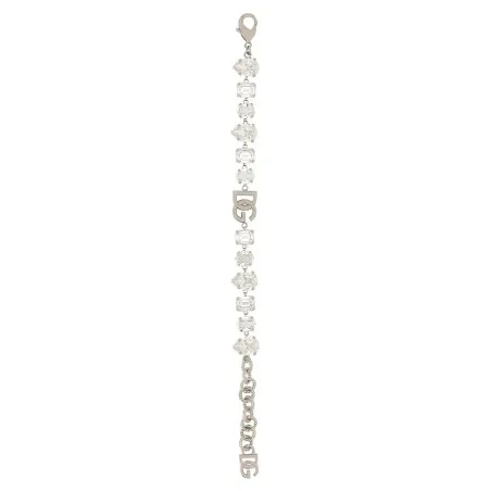 Dolce & Gabbana Bracelet With Rhinestones And Logo - Dolce&Gabbana