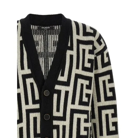 Balmain Monogram Macro Cardigan - BALMAIN