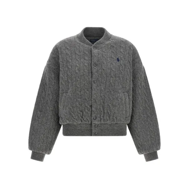 Polo Ralph Lauren Padded Knit Braided Bomber Jacket - RALPH LAUREN