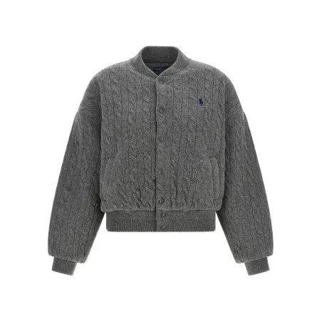 Polo Ralph Lauren Padded Knit Braided Bomber Jacket - RALPH LAUREN