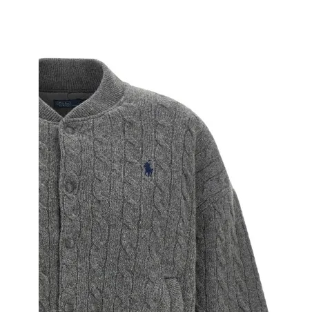 Polo Ralph Lauren Padded Knit Braided Bomber Jacket - RALPH LAUREN