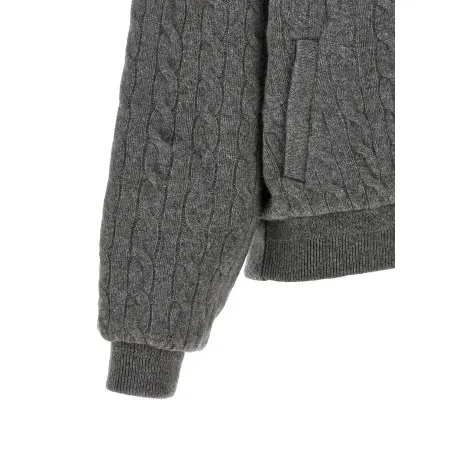 Polo Ralph Lauren Padded Knit Braided Bomber Jacket - RALPH LAUREN