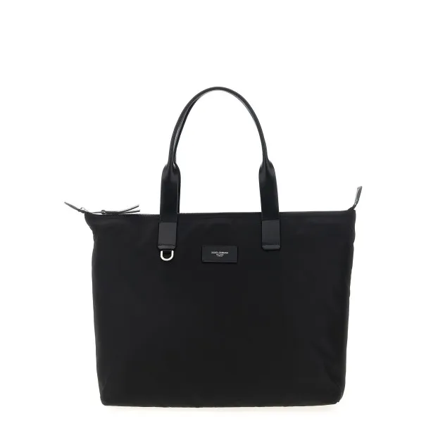 Dolce & Gabbana Media Logo Patch Shopping Bag - Dolce&Gabbana