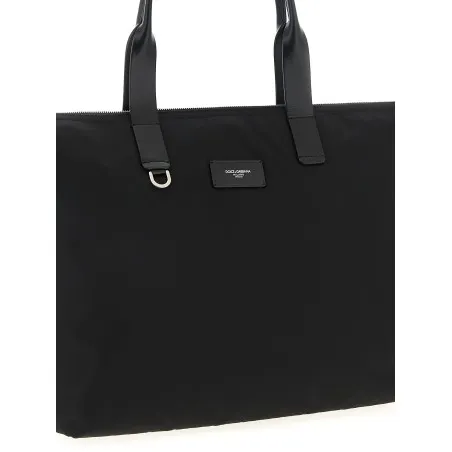 Dolce & Gabbana Media Logo Patch Shopping Bag - Dolce&Gabbana