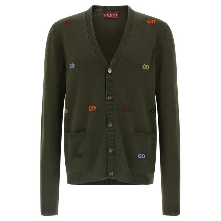 Gucci Gg Intarsia Cardigan - Gucci