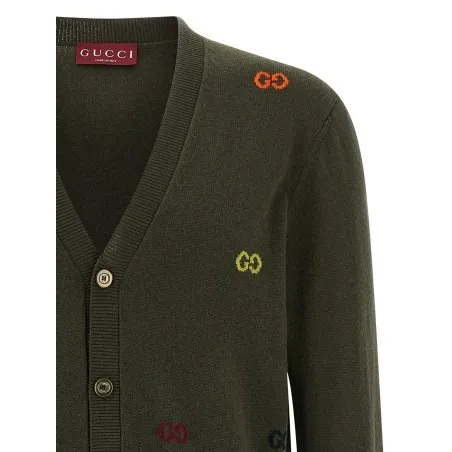 Gucci Gg Intarsia Cardigan - Gucci