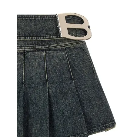 Balenciaga Buckle Pleated Skirt - BALENCIAGA