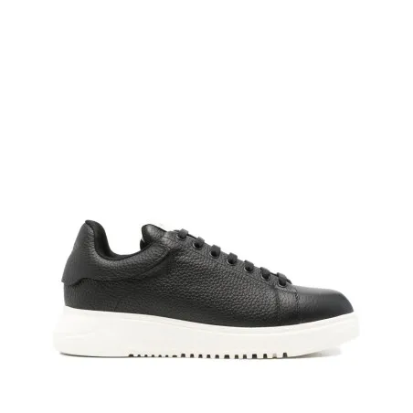Emporio Armani Tumbled leather sneakers - Emporio Armani