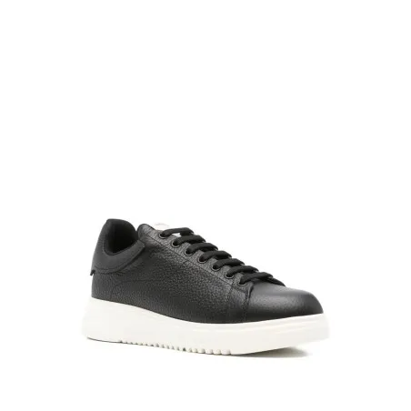 Emporio Armani Tumbled leather sneakers - Emporio Armani