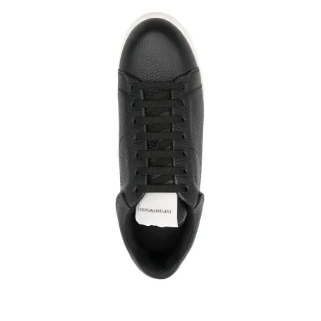 Emporio Armani Tumbled leather sneakers - Emporio Armani